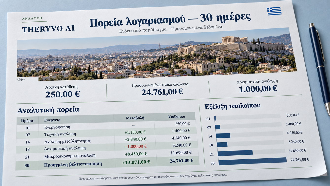 Η εξέλιξη του δοκιμαστικού μας λογαριασμού σε 30 ημέρες